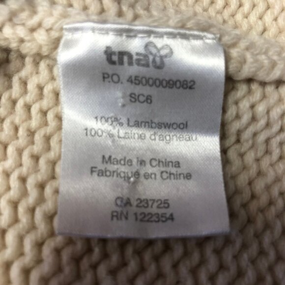 Aritzia TNA 100% Lambs Wool Sea To Sky Zip Up Knitted Cardigan Sweater Medium - Picture 5 of 11